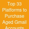 Top 33 Platforms to Purchase Aged Gmail Accounts .........