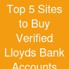 Top 5 Sites to Buy Verified Lloyds Bank Accounts