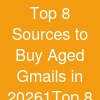Top 8 Sources to Buy Aged Gmails in 20261Top 8 Sources to Buy Aged Gmails in 2026