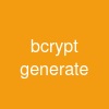 bcrypt generate