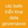 các bước triển khai data governance
