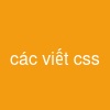 các viết css