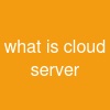 what is cloud server