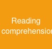 Reading comprehension