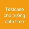 Testcase cho trường date time