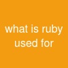 what is ruby used for