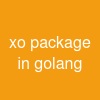xo package in golang