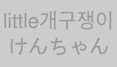 little개구쟁이けんちゃん