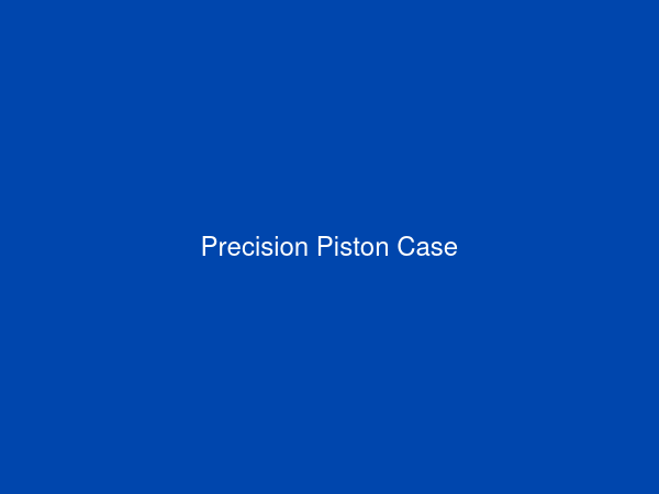 Precision Piston Case