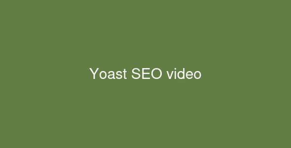 Yoast SEO video