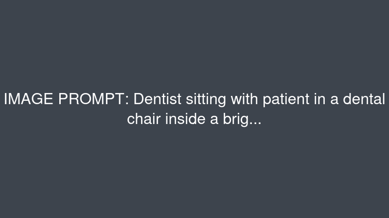 Dentist sitting with patient in a dental chair inside a bright and modern Dublin 2 clinic, showing a digital smile design on a screen.