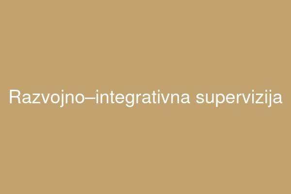 Razvojno – integrativna supervizija