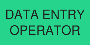 DATA ENTRY OPERATOR 