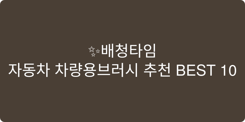 자동차 차량용브러시 추천 이미지