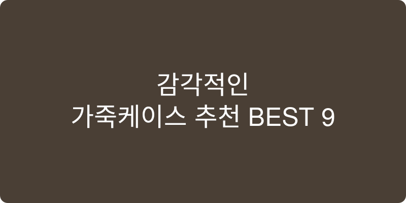 가죽케이스 추천 이미지
