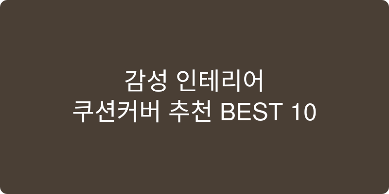 쿠션커버 추천 이미지