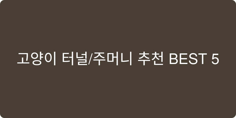 고양이 터널/주머니 추천 이미지