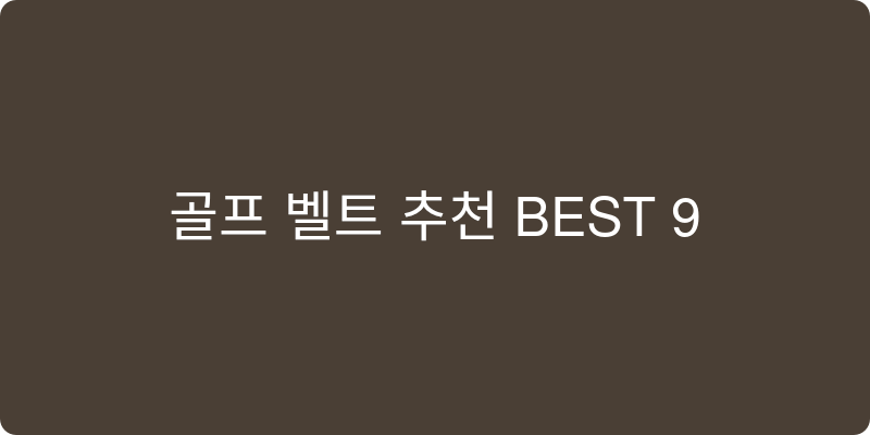골프 벨트 추천 이미지