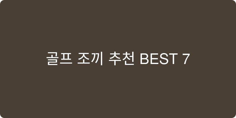 골프 조끼 추천 이미지
