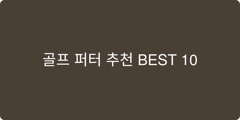 골프 퍼터 추천 이미지