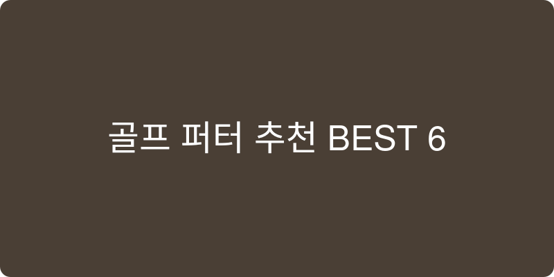 골프 퍼터 추천 이미지
