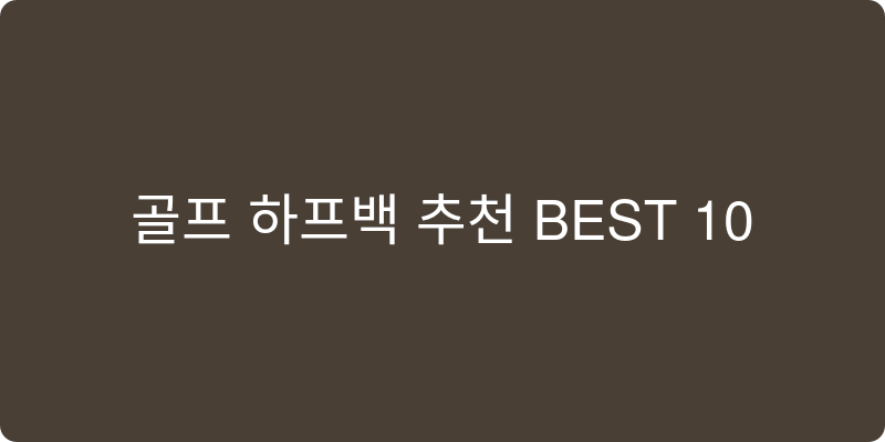 골프 하프백 추천 이미지