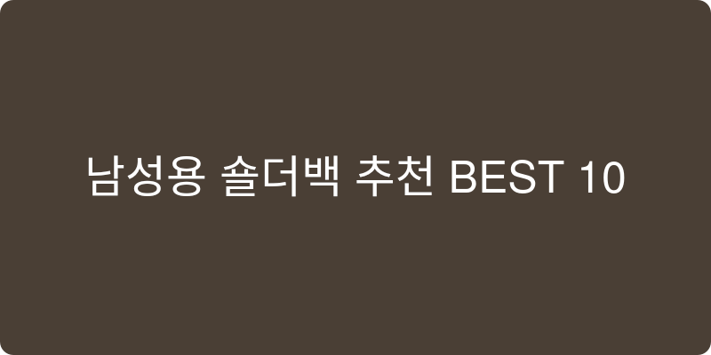 남성용 숄더백 추천 이미지