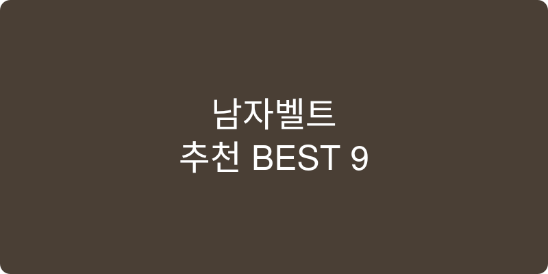 남자 벨트 추천 이미지