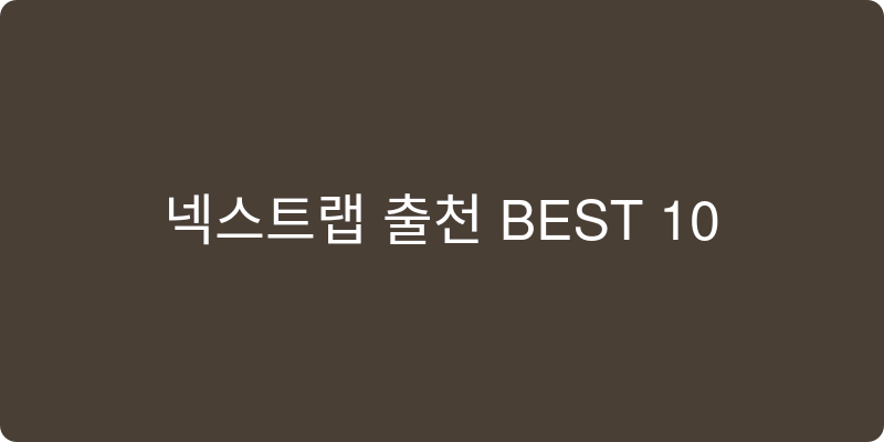 넥스트랩 추천 이미지