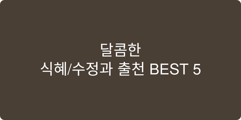 식혜/수정과 추천 이미지