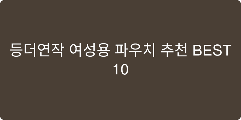 여성용 파우치 추천 이미지