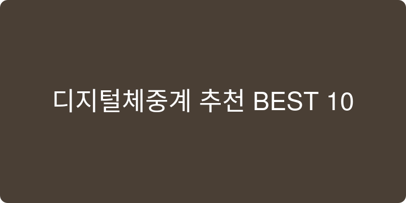 디지털체중계 추천 이미지