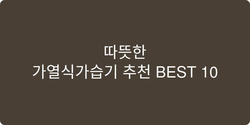 가열식가습기 추천 이미지