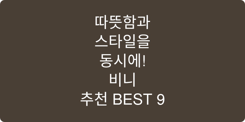 비니 추천 이미지