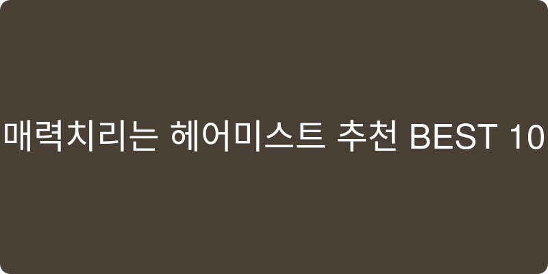 헤어미스트 추천 이미지