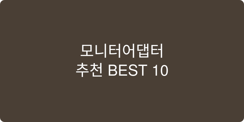 모니터어댑터 추천 이미지