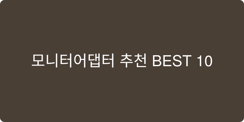모니터어댑터 추천 이미지
