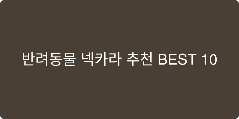 반려동물 넥카라 추천 이미지