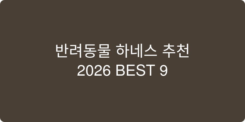 반려동물 하네스 추천 이미지