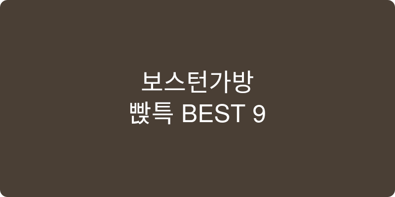 보스턴가방 추천 이미지