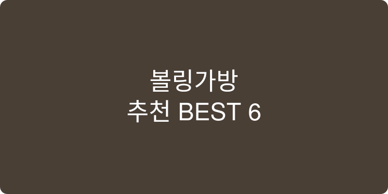 볼링가방 추천 이미지