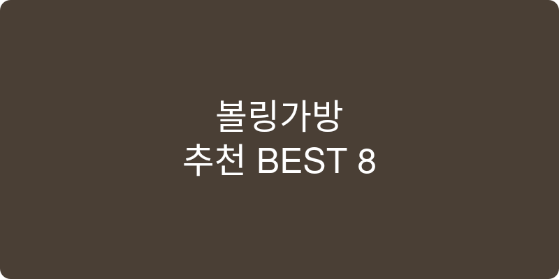 볼링가방 추천 이미지