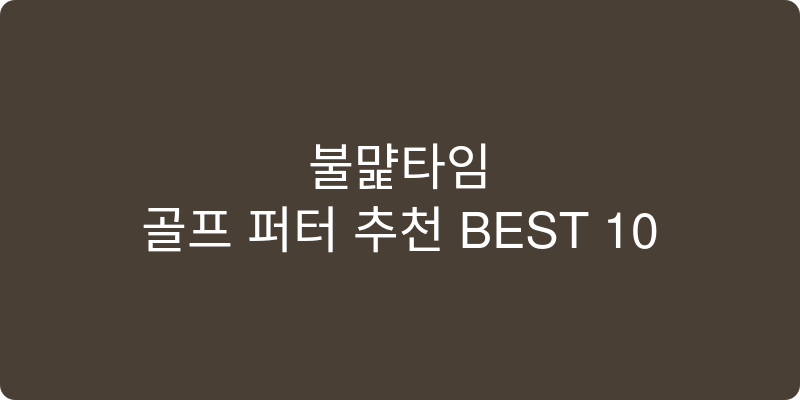 골프 퍼터 추천 이미지