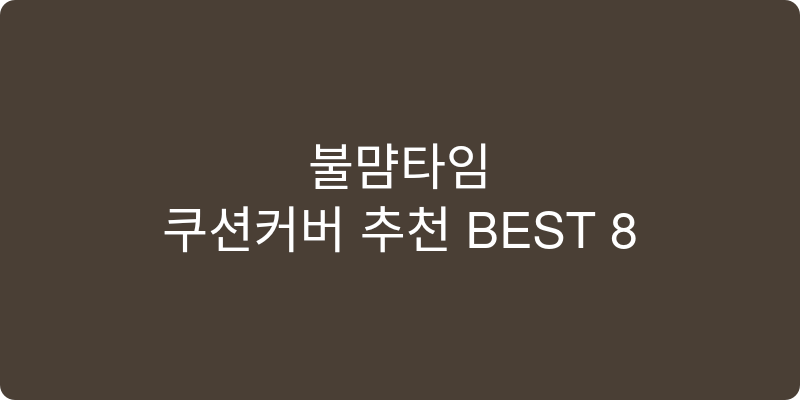 쿠션커버 추천 이미지