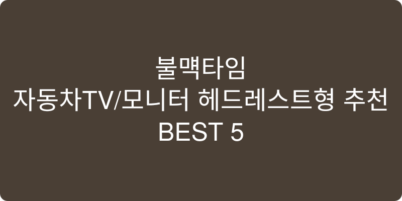 자동차TV/모니터 헤드레스트형 추천 이미지