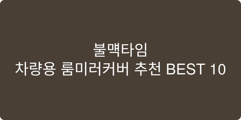 차량용 룸미러커버 추천 이미지