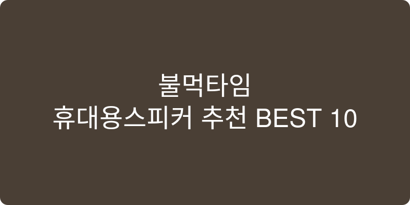 휴대용스피커 추천 이미지