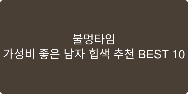 가성비 좋은 남자 힙색 추천 이미지