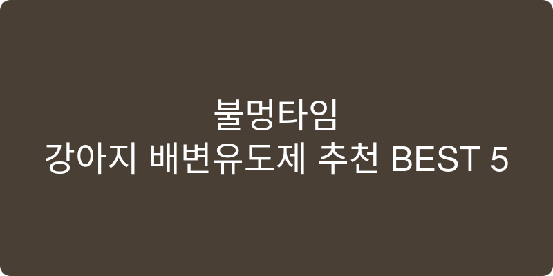 강아지 배변유도제 추천 이미지