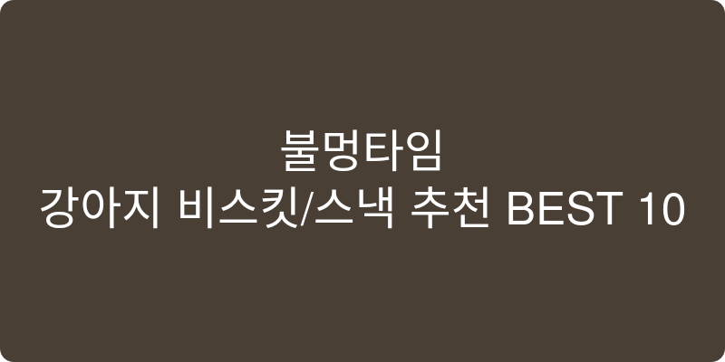 강아지 비스킷/스낵 추천 이미지